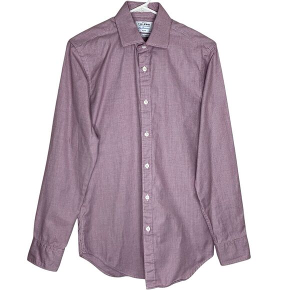 TM Lewin Dress Shirt Mens 15/34 Fitted Two Fold Cotton Button Up Preppy Office - Picture 1 of 12